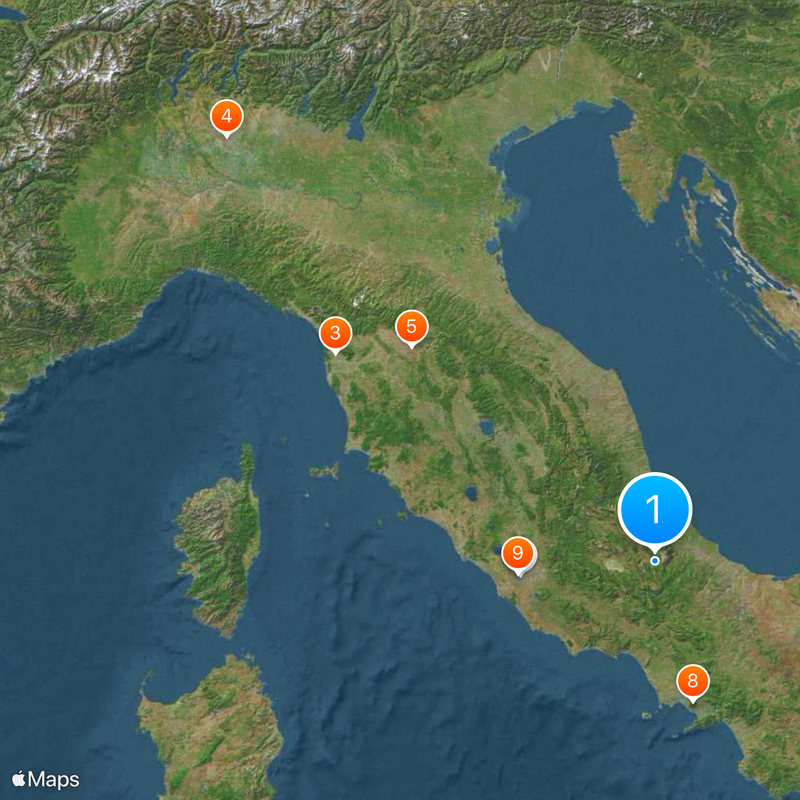 Péninsule italienne Carte