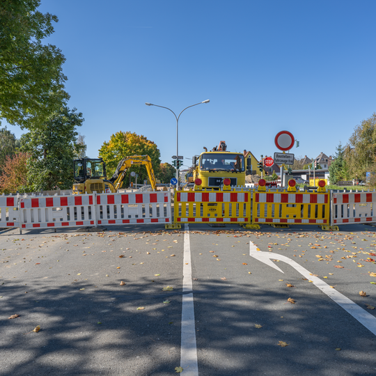 Construction site crossing Südring-Eppenreuther-Straße 2021