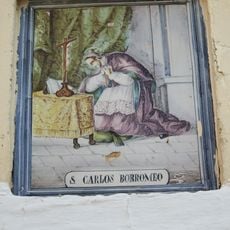 Ceramic panel of Saint Charles Borromeo