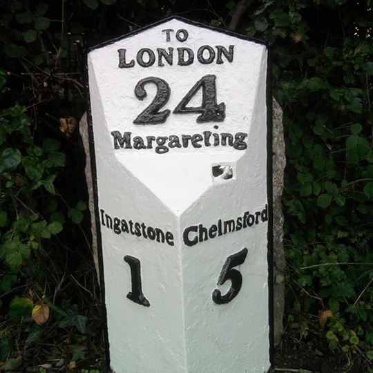 Milestone, 100m NE of Church Hall Road