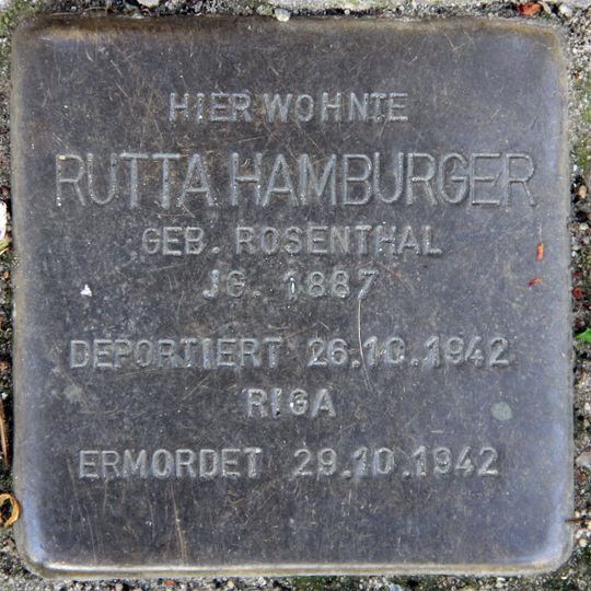 Stolperstein für Rutta Hamburger