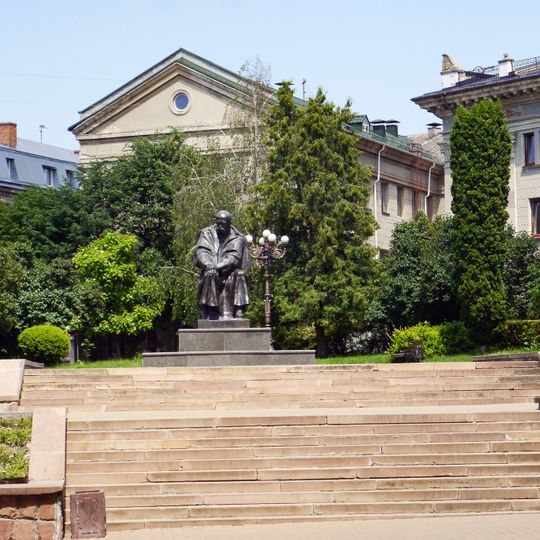 Statue of Taras Shevchenko in Ternopil
