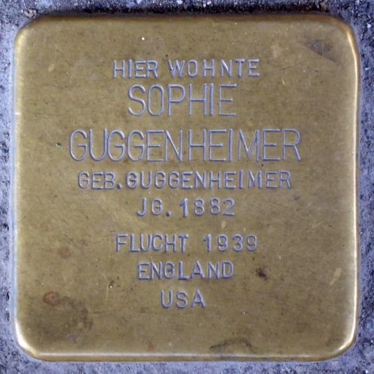 Stolperstein en memoria de Sophie Guggenheimer