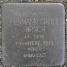 Stolperstein à la mémoire de Hermann Simon Hirsch