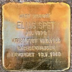 Stolperstein en memoria de Elias Spet