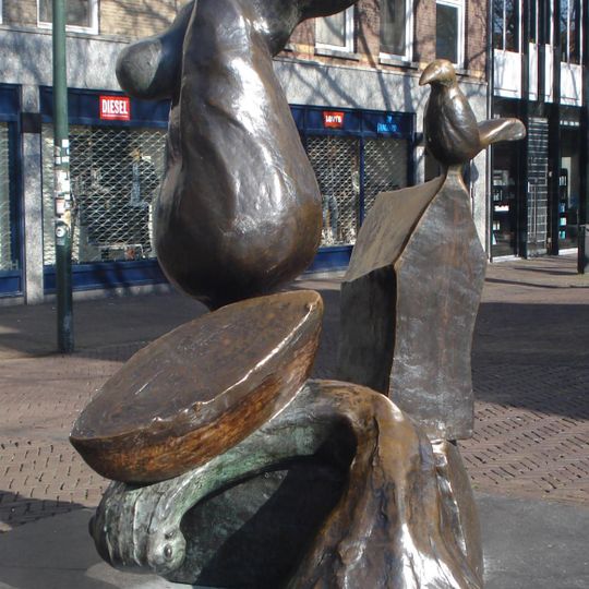 Vogel, boom, boot en water