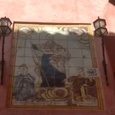 Ceramic panel of Saint Augustin, Saint Clare d'Assisi i Saint Teresa of Ávila