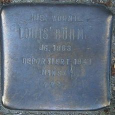 Stolperstein dedicated to Louis Böhm