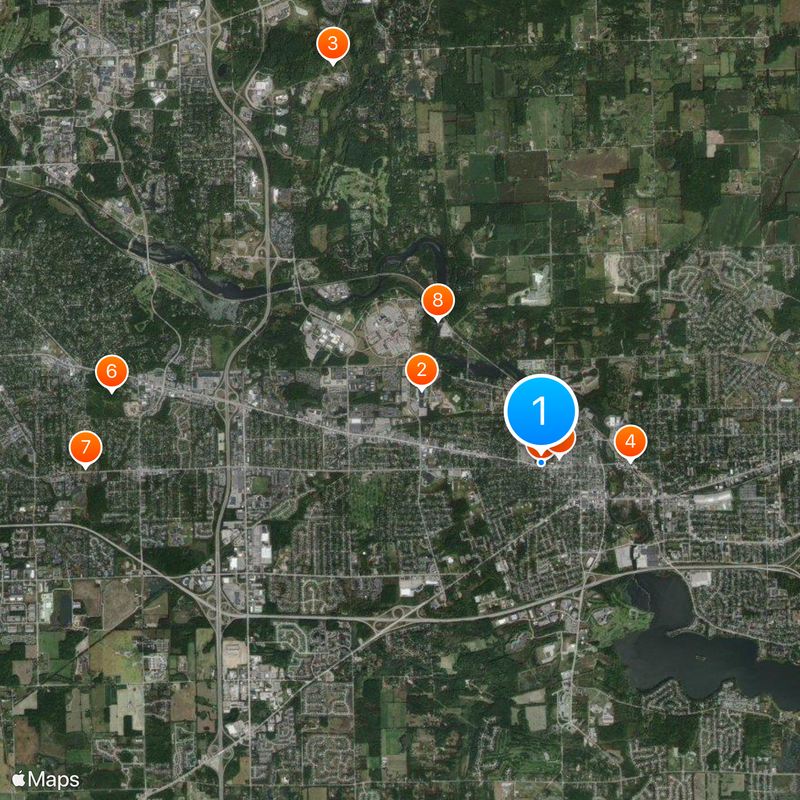 Ypsilanti Water Tower Mappa