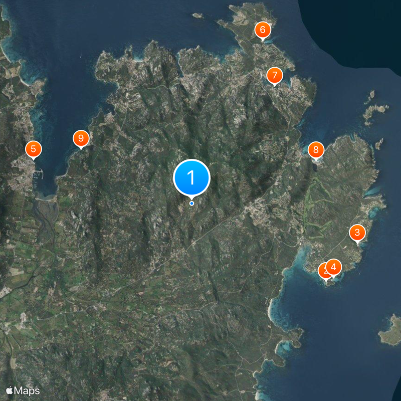 Costa Smeralda Map
