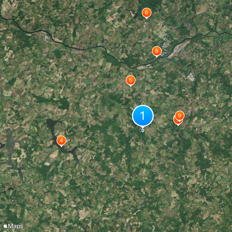 Rochechouart crater Map