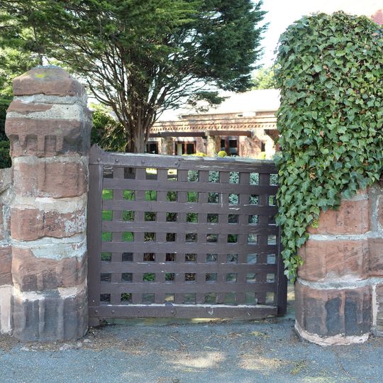 Gate piers to Greasby  Manor