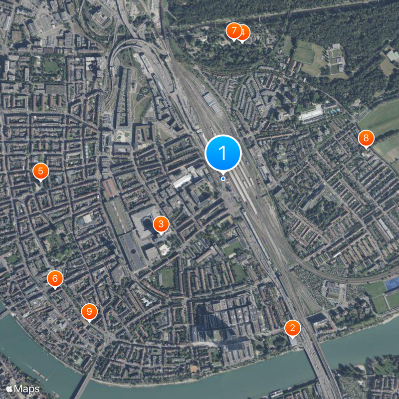 Gare badoise de Bâle Carte