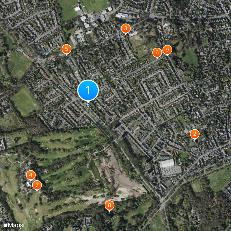 Mendips, Menlove Avenue Mapa