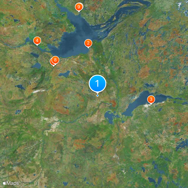 Wood-Buffalo-Nationalpark Karte