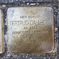 Stolperstein en memoria de Gertrud Dahlheim