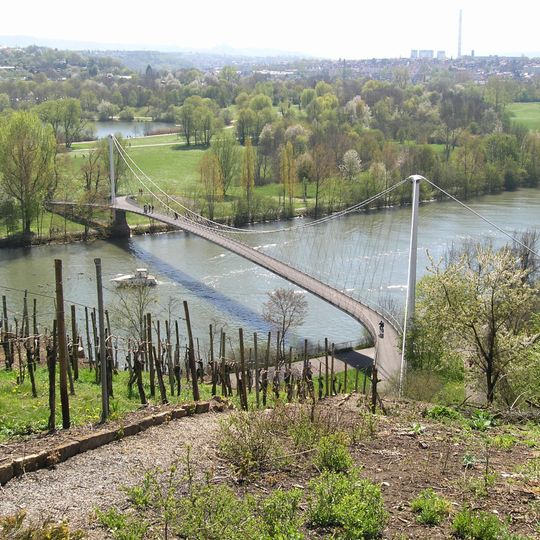 Neckarlandschaft anschließend an den Zuckerberg bis zur Schleuse Hofen