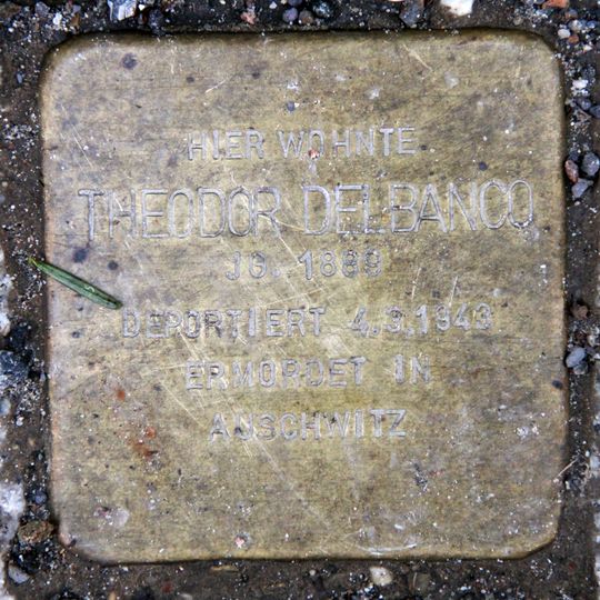 Stolperstein dedicated to Theodor Delbanco