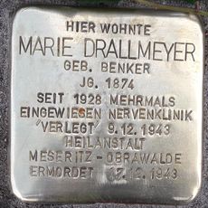 Stolperstein dedicated to Marie Drallmeyer