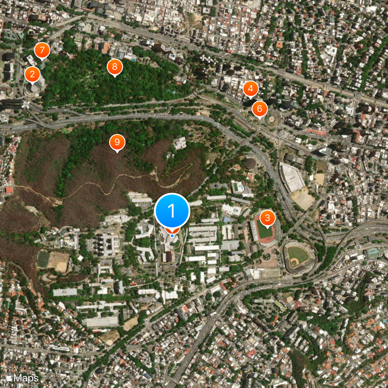 University City of Caracas Mappa