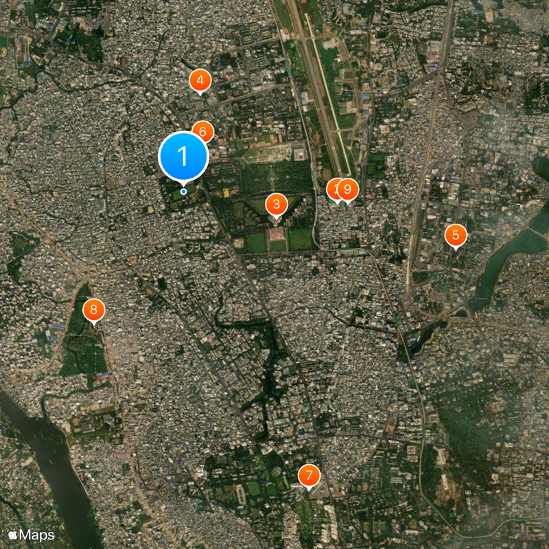 Dhaka Residential Model College Map