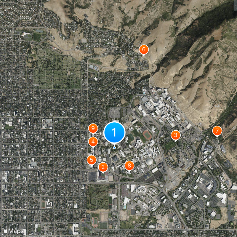 University of Utah Map