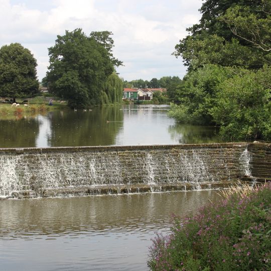 Weir To The Serpentine And River Alne Approximately 120 Metres South East Of Wootton Hall