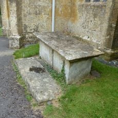 Francis Woolley monument in the churchyard of the Church of St Peter circa 2 metres east of the south porch