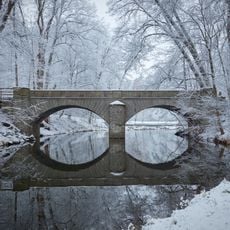 Most přes Blanici v severní části vlašimského zámeckého parku