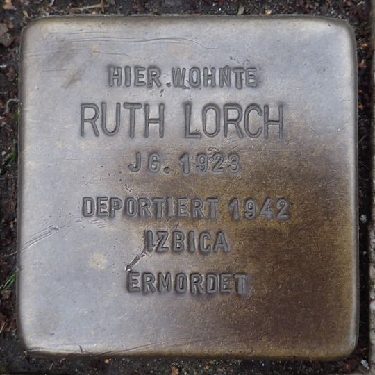 Stolperstein em memória de Ruth Lorch
