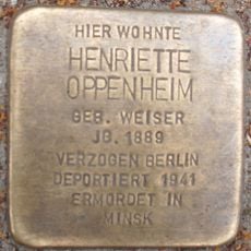 Stolperstein dedicated to Henriette Oppenheim