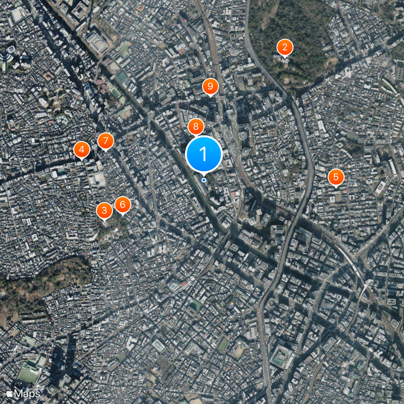 Meguro Gajoen Map