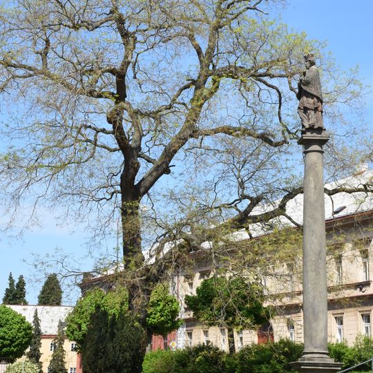 Sloup se sochou svatého Jana Nepomuckého u Novoměstské kašny
