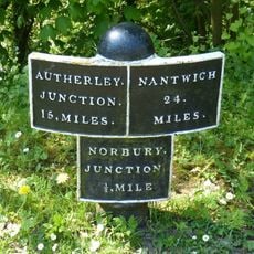 Milepost Shropshire Union Canal 0.5 Miles To South Of Norbury Junction