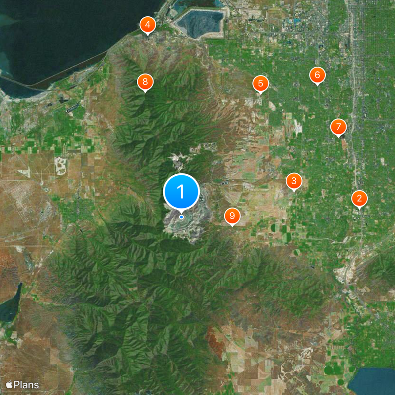 Bingham Canyon Mine Karte