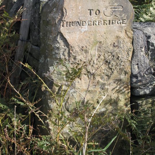 Old Guide Post At Junction With Wood Lane