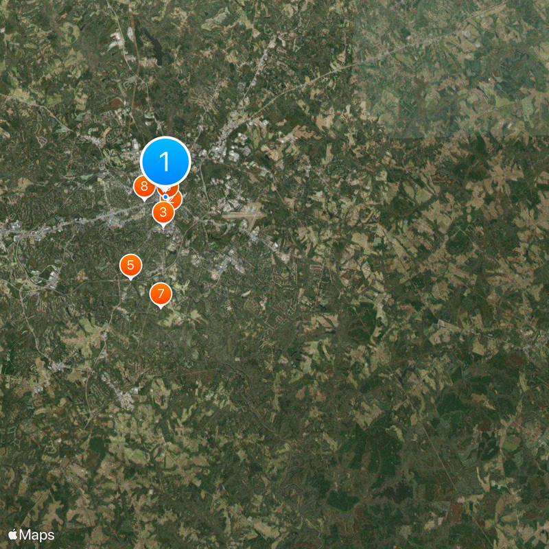 Area codes 706 and 762 Map