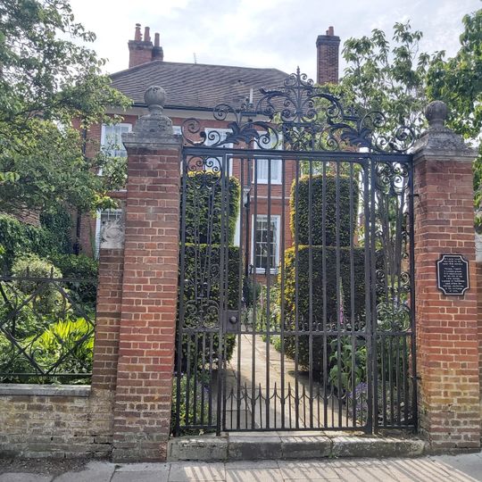 Paved Garden Walk, Gate, Railings And Gate Piers To Number 10