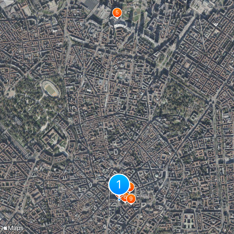 Museo del Novecento w Mediolanie Mapa