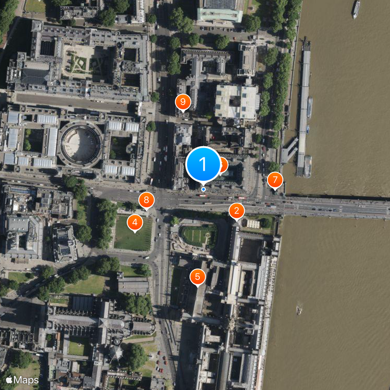 Westminster tube station Map