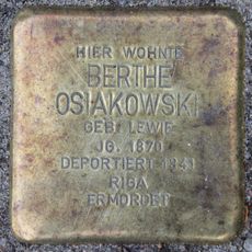 Stolperstein für Berthe Osiakowski