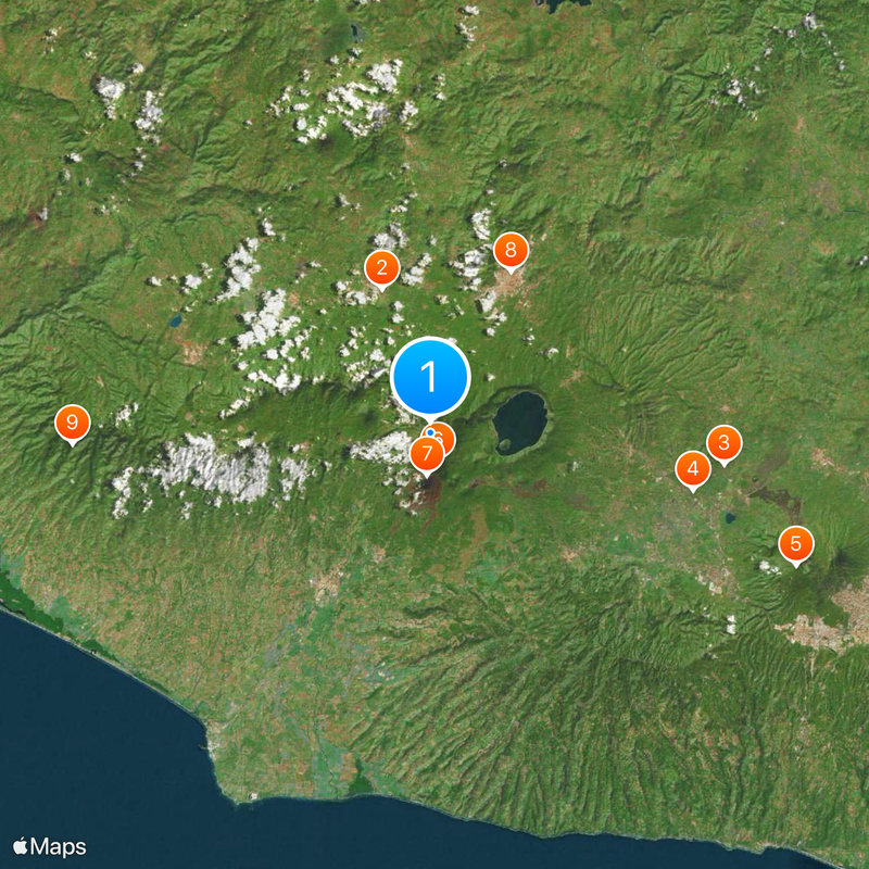 Santa Ana Volcano Mappa