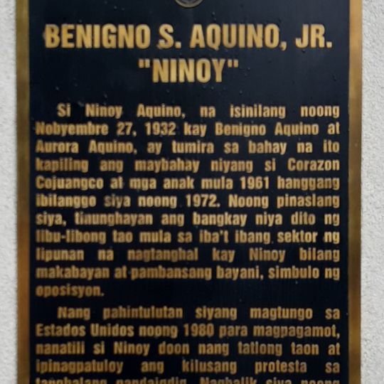 Benigno S. Aquino, Jr. historical marker