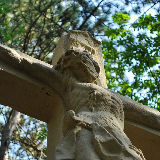Golgota, súsošie malej Kalvárie, kríž s korpusom na pilieri