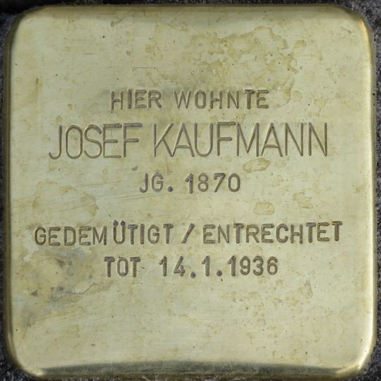 Stolperstein em memória de Josef Kaufmann