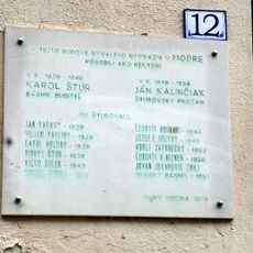Býv. ev. gymnázium a pam. tabule, tabuľa pamätná II.