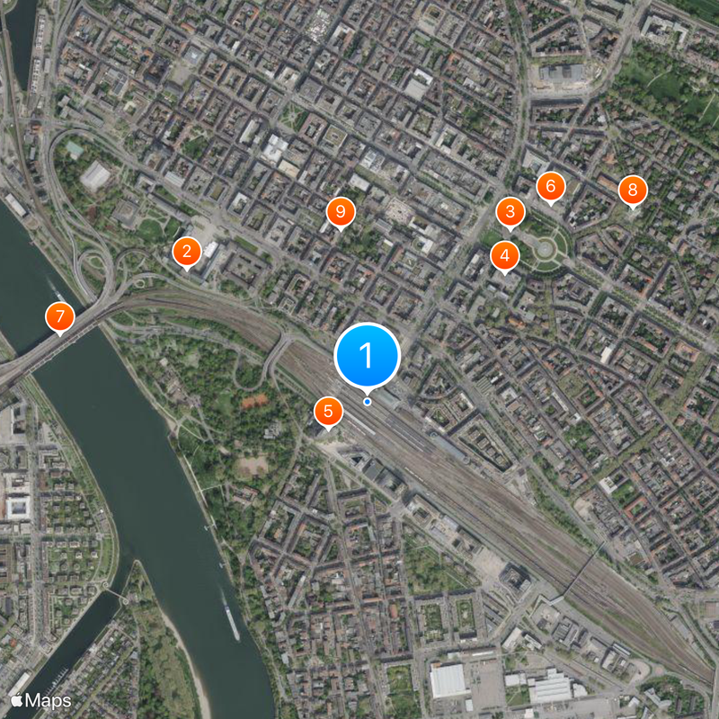 Mannheim Central Station Map