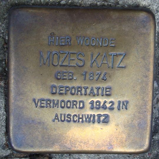 Stolperstein dedicated to Mozes Katz