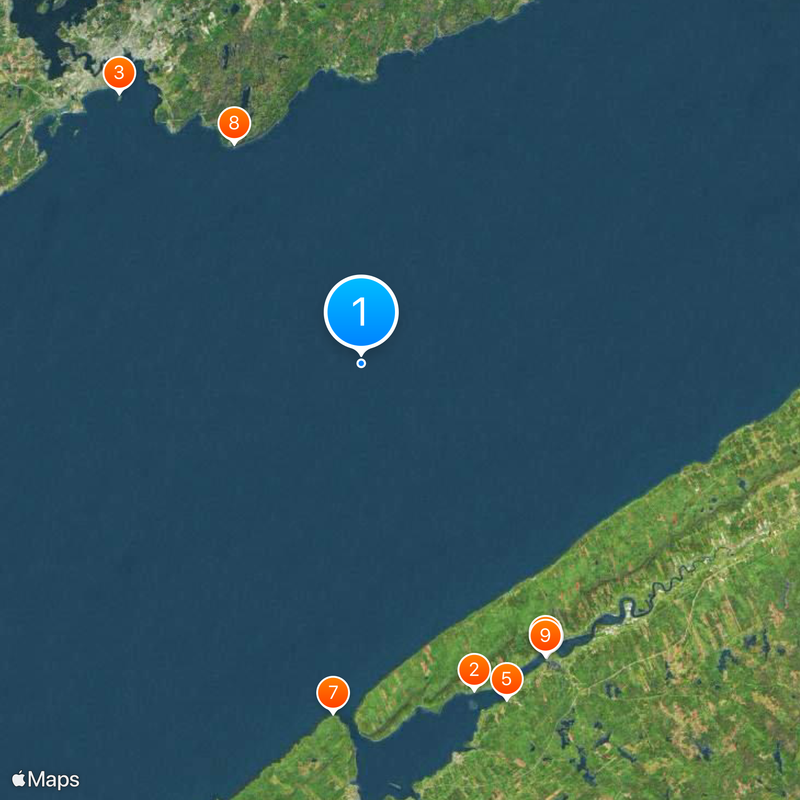 Bahía de Fundy Mapa