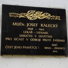 Pamětní deska Josefu Kaleckému v Kaleckého ulici v Židenicích